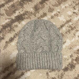 J. Crew Gray Cable Knit Beanie